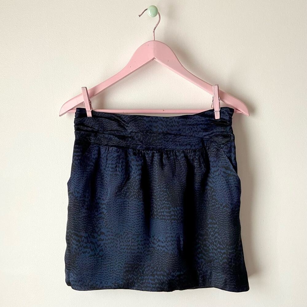 Tommy Hilfiger Silk Blue & Black Skirt